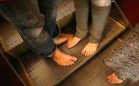 Walking barefoot